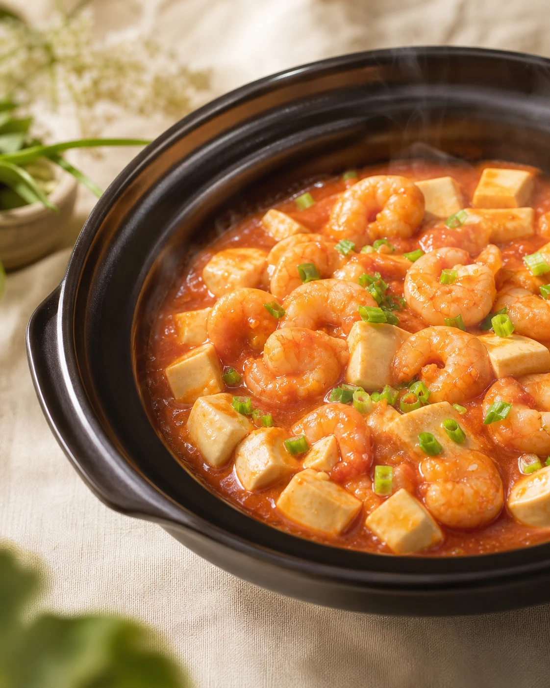 鲜虾豆腐砂锅